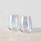 Glamour Stemless Glass 560ml Set of 2 Gift Boxed Iridescent MQ0027 RRP $29.95