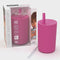 The Sippi - Silicone Cup with Straw Riberry Pink cp-lds-02-rbr