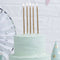 12cm Tall Cake Candles Gold (Pack of 12) CC12CMGD