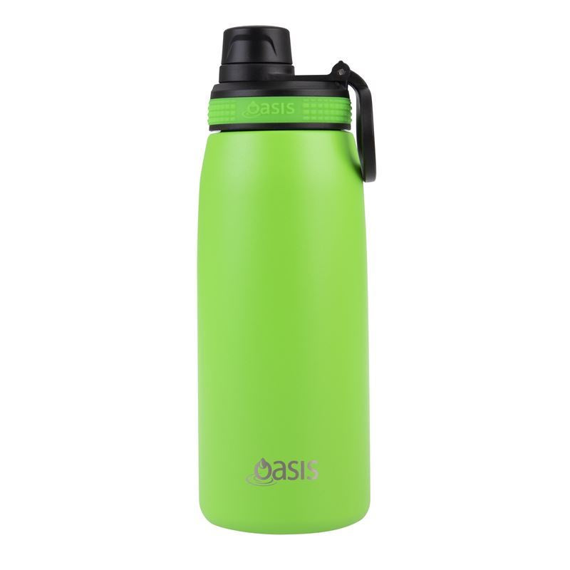 Oasis 780ml Insulated Sports Bottle w Screw Cap Neon Green  8891NGN