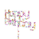 Cake Topper  Rainbow Glitter Happy Birthday 2 cc-hbssgl