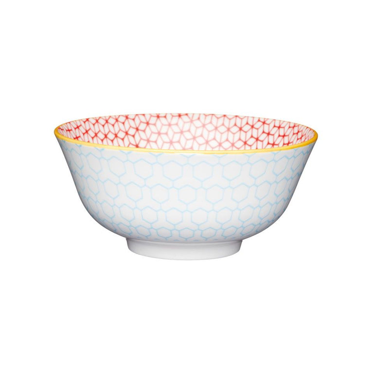 Mikasa Does it All Bowl 15.7cm Geometric Blue KC Bowl06  79404