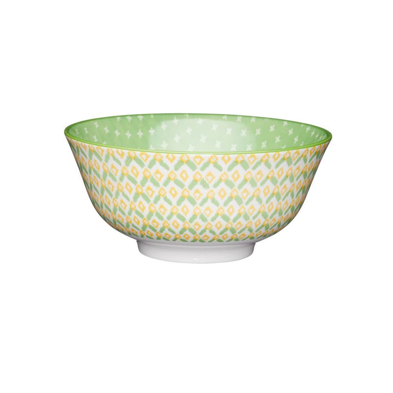 Mikasa Does it All Bowl 15.7cm Geometric Green KC Bowl11  79412