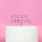 Cake Topper  Rainbow Glitter Happy Birthday 2 cc-hbssgl