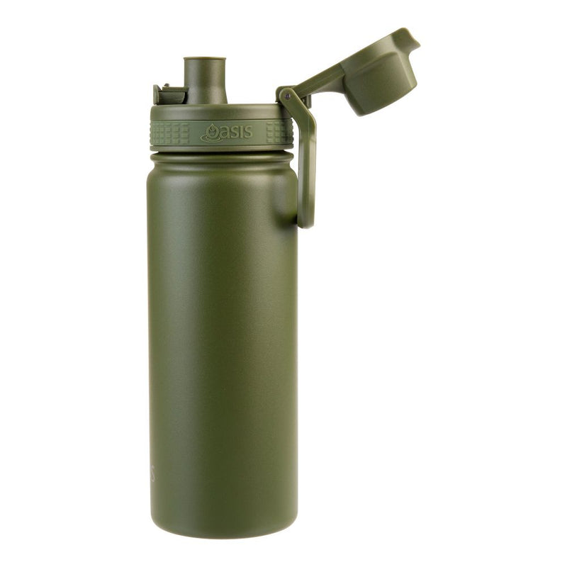 Oasis S/S Dual Wall Insulated Sports Bottle Sipper 780ml  Forest Green 8893FGN