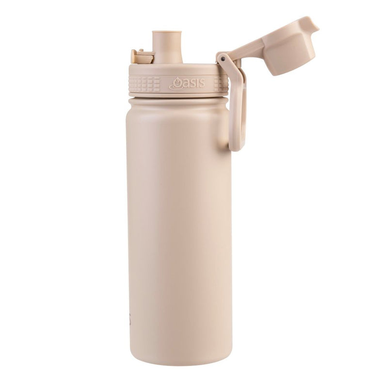 Oasis S/S Dual Wall Insulated 'Çhallenger' Sports Bottle 500ml Oat 8896-6OT