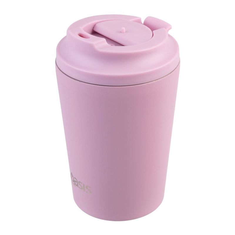 Oasis 'Travel Cup' Ceramic Lined Stainless Steel Double Wall Insulated Cup 360ml  Blush 8910BH