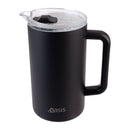 Oasis Ceramic Lined Stainless Steel Triple Wall Insulated Water Pitcher Black 8973BK