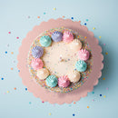 10 Inch Scalloped Cake Board - Pastel Pink  PPSCBDPNK