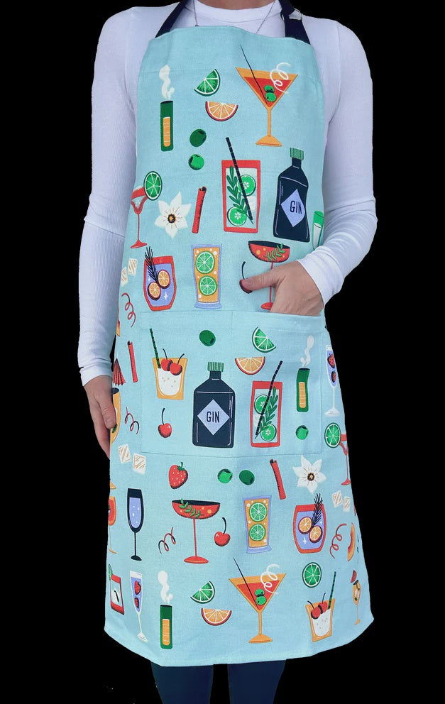 Allgifts Apron Heavy Drill Cocktails AP-100COC