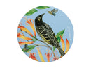 MW Eloise Short Lyric Ceramic Round Coaster 10cm Regent Honeyeater DU0508