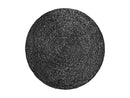 MW Table Accents Lace Metallic Round Placemat 38cm Black GI0443