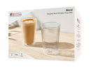 MW Blend  Stripey Double Wall Cup 250ml Set 2 Gift Boxed GU0353 RRP $29.95