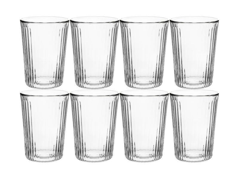 MW Blend  Stripey Double Wall Cup 250ml Set 8 Gift Boxed GU0404 RRP $119.95