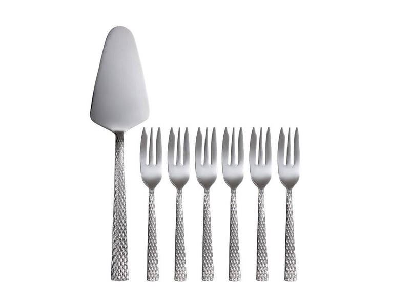 MW Diamonds  Cake Server and Fork Set 7pce  Gift Boxed MY0040 RRP $39.95