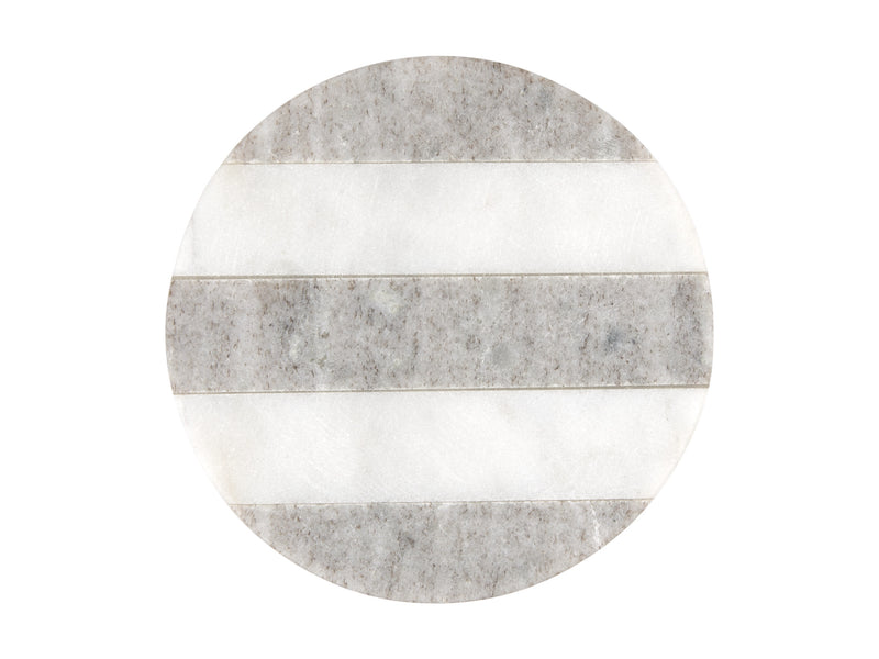 MW Round Marble Coaster 10cm Beige Stripe NH0038