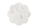 MW Scalloped Marble Coaster 11.5cm White NH0041