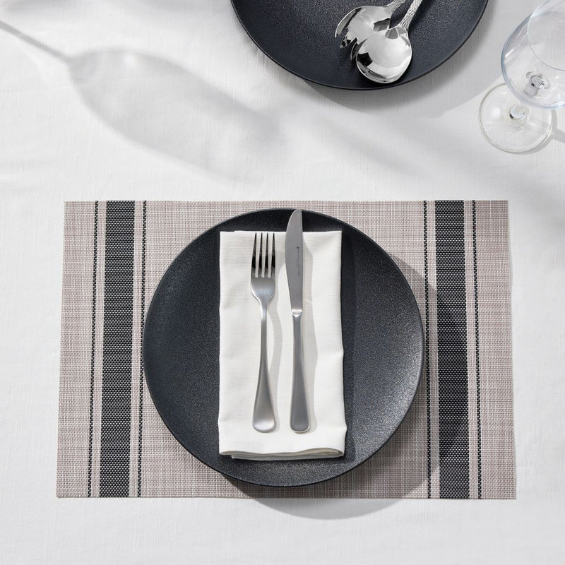 MW Table Accents Linen Look Placemat 45x30cm Black GI0439