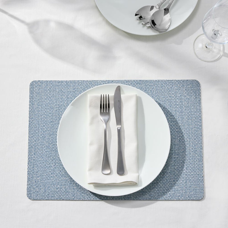 MW Table Accents Textured Placemat 45x30cm Dusty Blue GI0433