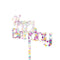 Cake Topper  Rainbow Glitter Happy Birthday 1 cc-hbcugl