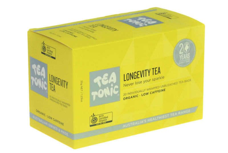 Tea Tonic Box Longevity Tea Unbleached 20 Teabags LVBO