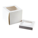 Mondo White Cupcake Box 1 Cup 100x100x100mm  01MO035