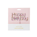 Cake Topper  Rainbow Glitter Happy Birthday 2 cc-hbssgl