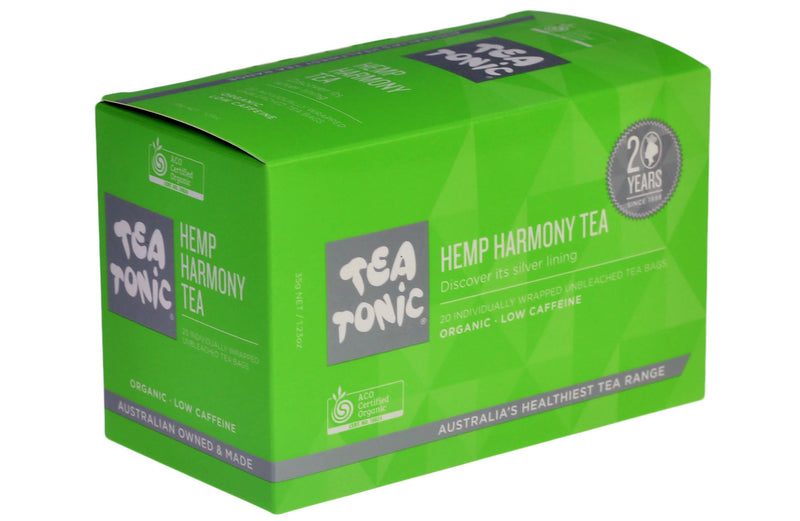 Tea Tonic Box Hemp Harmony Tea Unbleached 20 Teabags ATBO