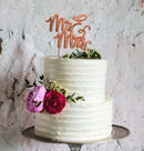 Rose Gold Plated Cake Topper- MR & MRS SC-RGO-MRMRS
