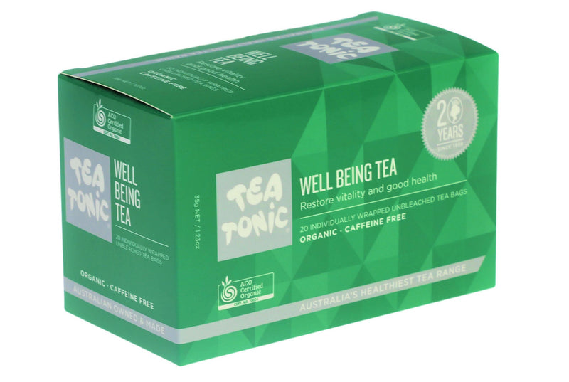 Tea Tonic Box Well Being Tea Unbleached 20 Teabags WBBO