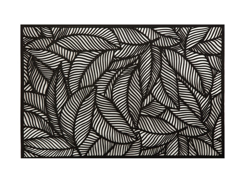 MW Table Accents Cut Out Placemat 45 x30cm Leaf Black GI0175