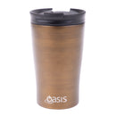 Oasis S/S Insulated Double Wall Travel Cup Gold Swirl 8914GS