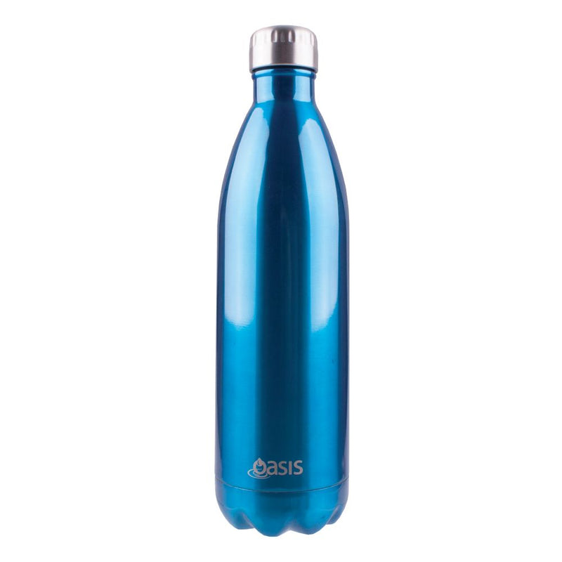Oasis Stainless Steel Double Wall Insulated Drink Bottle 1L 8886A Aqua