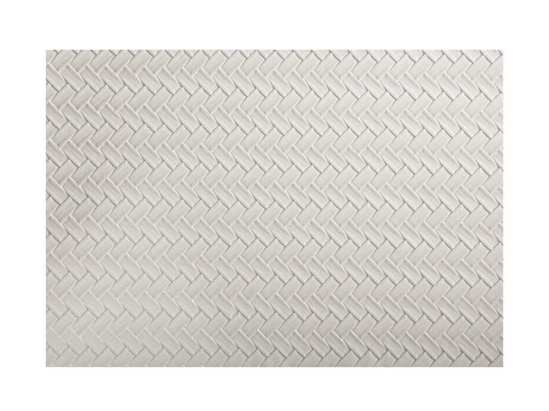 MW Table Accents Leather Look Placemat 43x30cm Ivory Plait GI0159
