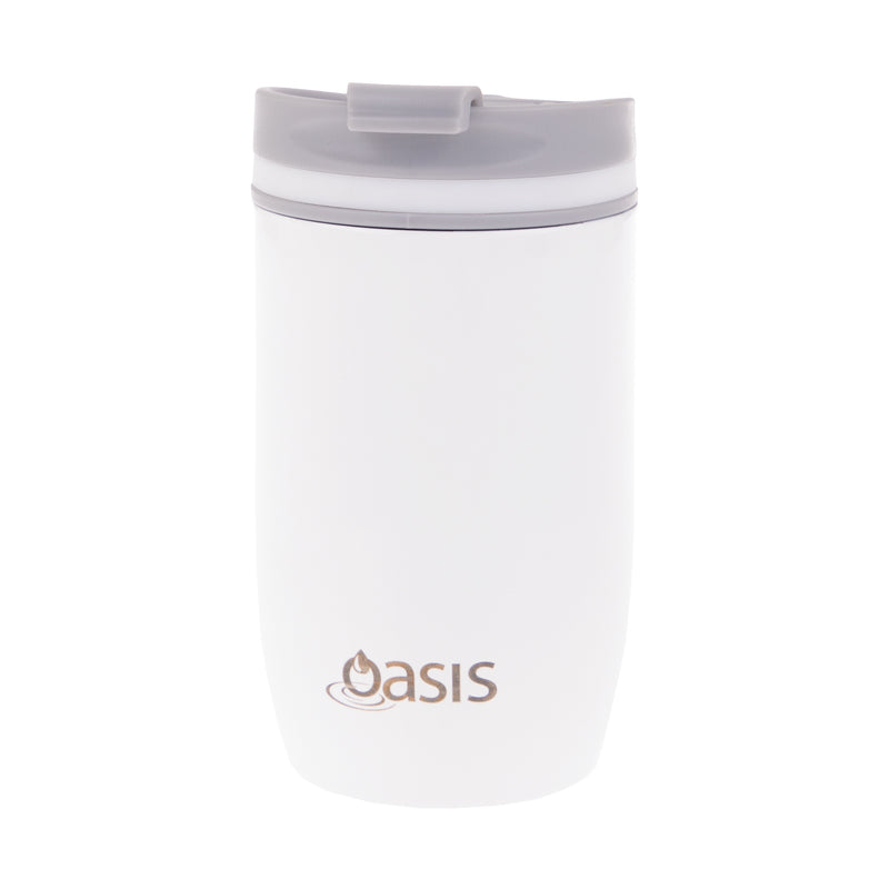 Oasis S/S Double Wall Insulated Travel Cup 300ML White 8913W