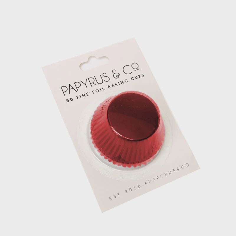 Medium Foil Baking Cups (50 Pack) 44mm Base Red PC408RD
