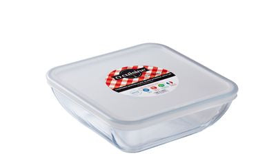 O Cuisine Square Dish with Lid 20x20x7cm 1.6L 49049