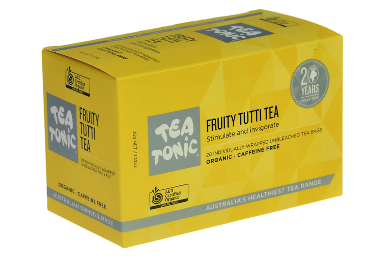 Tea Tonic Box Fruity Tutti Tea Unbleached 20 Teabags FTBO