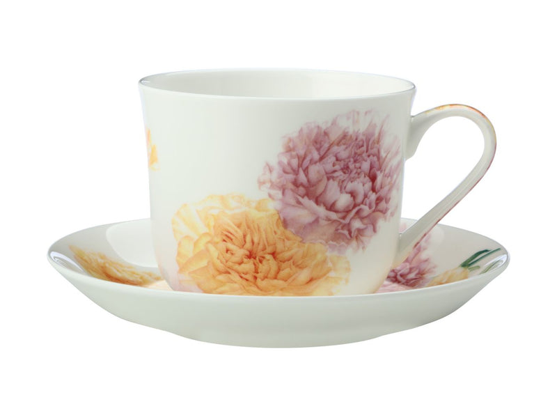 MW Katherine Castle Floriade  Breakfast Cup and Saucer 480ml Carnations Gift Boxed JY0034
