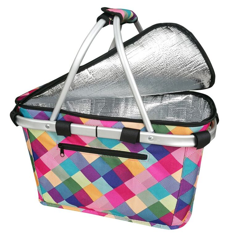 Sachi Insulated Carry Basket w Lid Harlequin 4696HQ