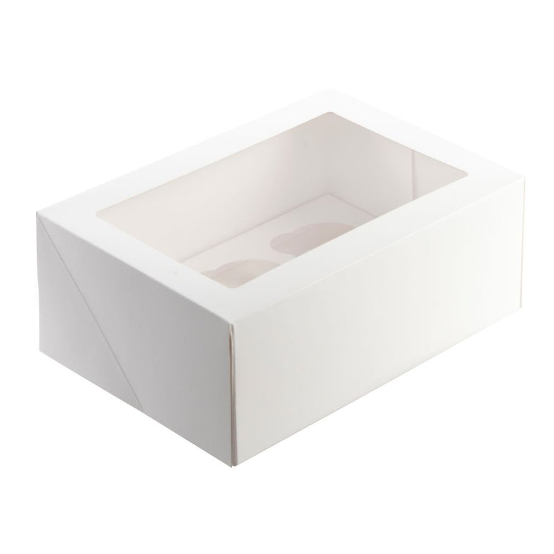 Mondo White Cupcake Box 6 Cup 250x175x100mm 01MO036