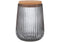 Zephyr Ribbed Charcoal Glass 15cm Canister 62421