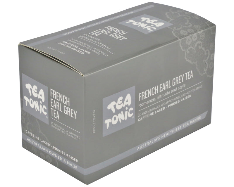 Tea Tonic Box French Earl Grey Unbleached 20 Teabags FGBO