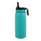 S/S Double Wall Insulated Sports Bottle Sipper Straw 780ml Turquoise 8893TQ