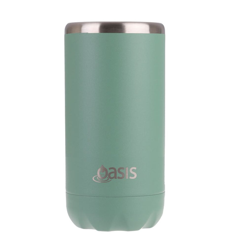 Oasis SS Double Wall Insulated Cooler Can 330ml Sage Green 8923SG