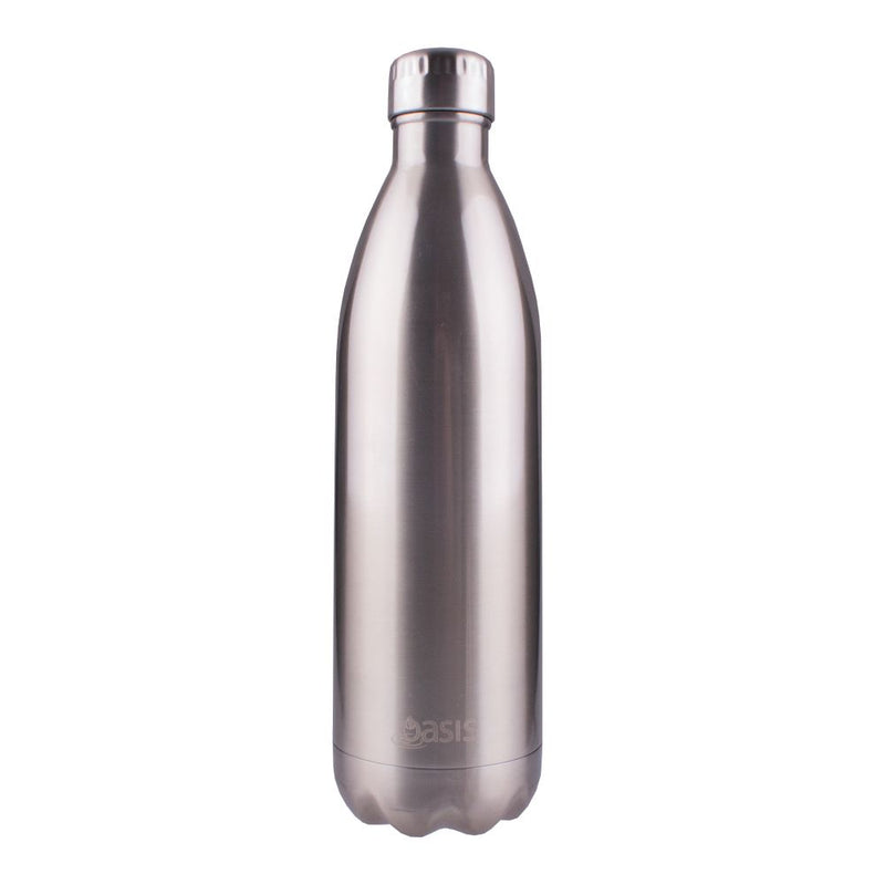 Oasis Stainless Steel Double Wall Insulated Drink Bottle 1L 8886S Silver