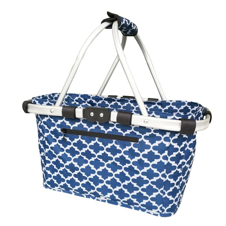 Sachi Two Handle Carry Basket Moroccan Navy 4697MN