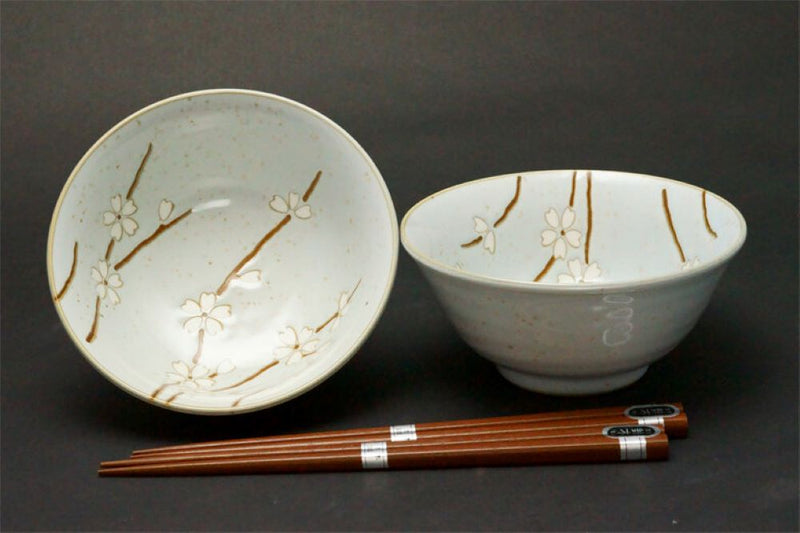 SOUSUNKA Grey 2 Bowl Set w/ Chopsticks AHG-55