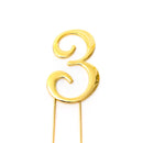 GOLD Cake Topper (7cm) - NUMBER 3 BG-GOL-LNUM3