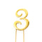 GOLD Cake Topper (7cm) - NUMBER 3 BG-GOL-LNUM3